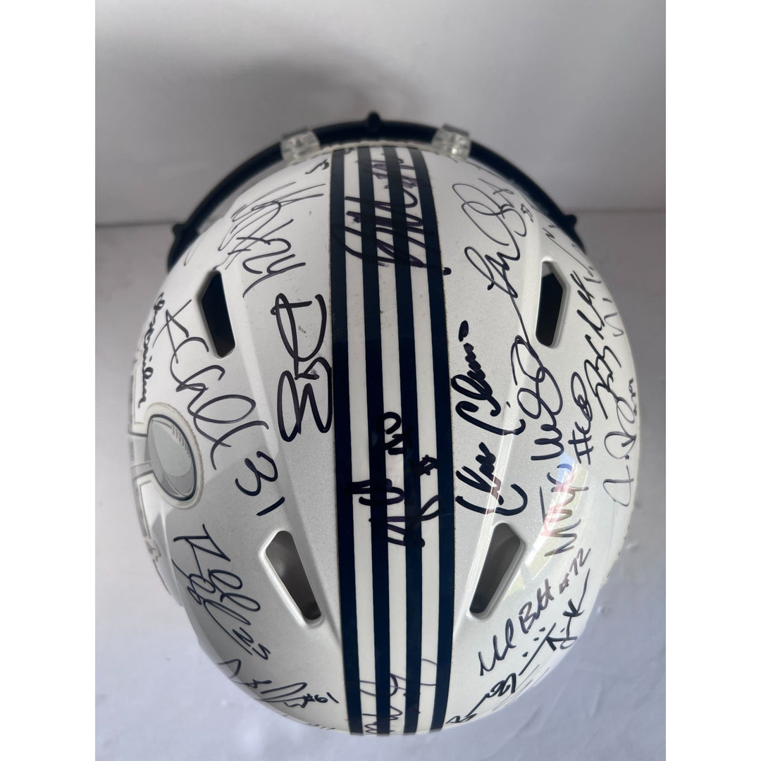 Seattle Seahawks 2013-14 Super Bowl champions commemorative Riddell helmet team signed Russell Wilson Pete Carroll Richard Sherman