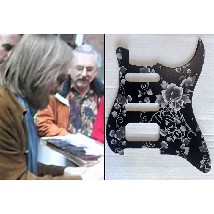 Tom Petty Fender Stratocaster electric guitar pickguard signed with proof