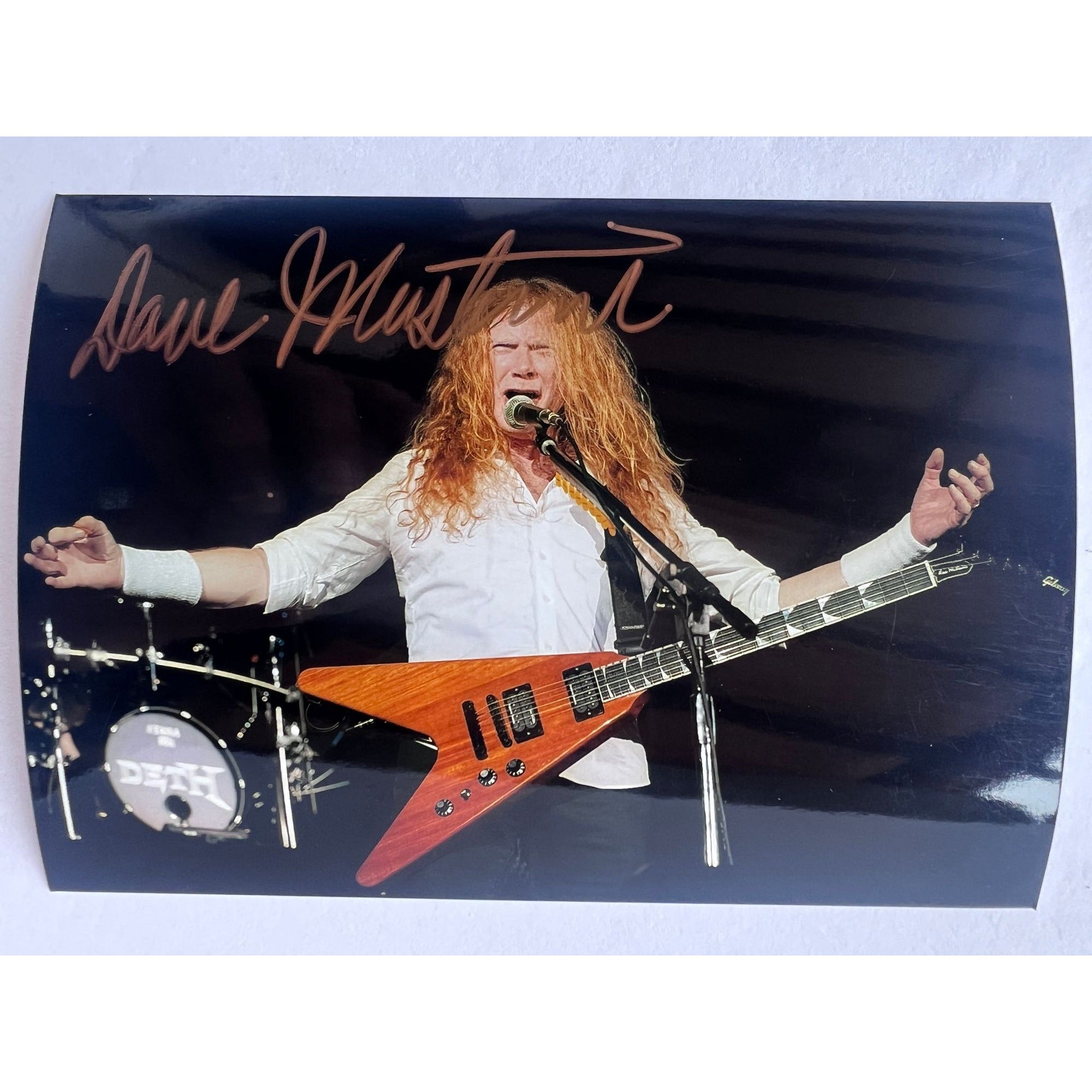 Dave Mustaine Megadeth Metallica 5x7 photograph signed with proof