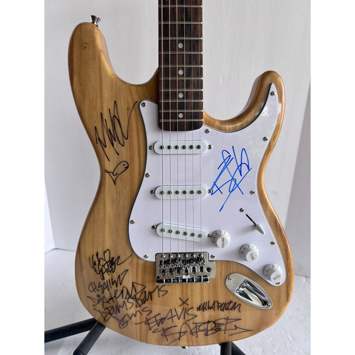 Blink-182 full size Stratocaster electric guitar signed with proof