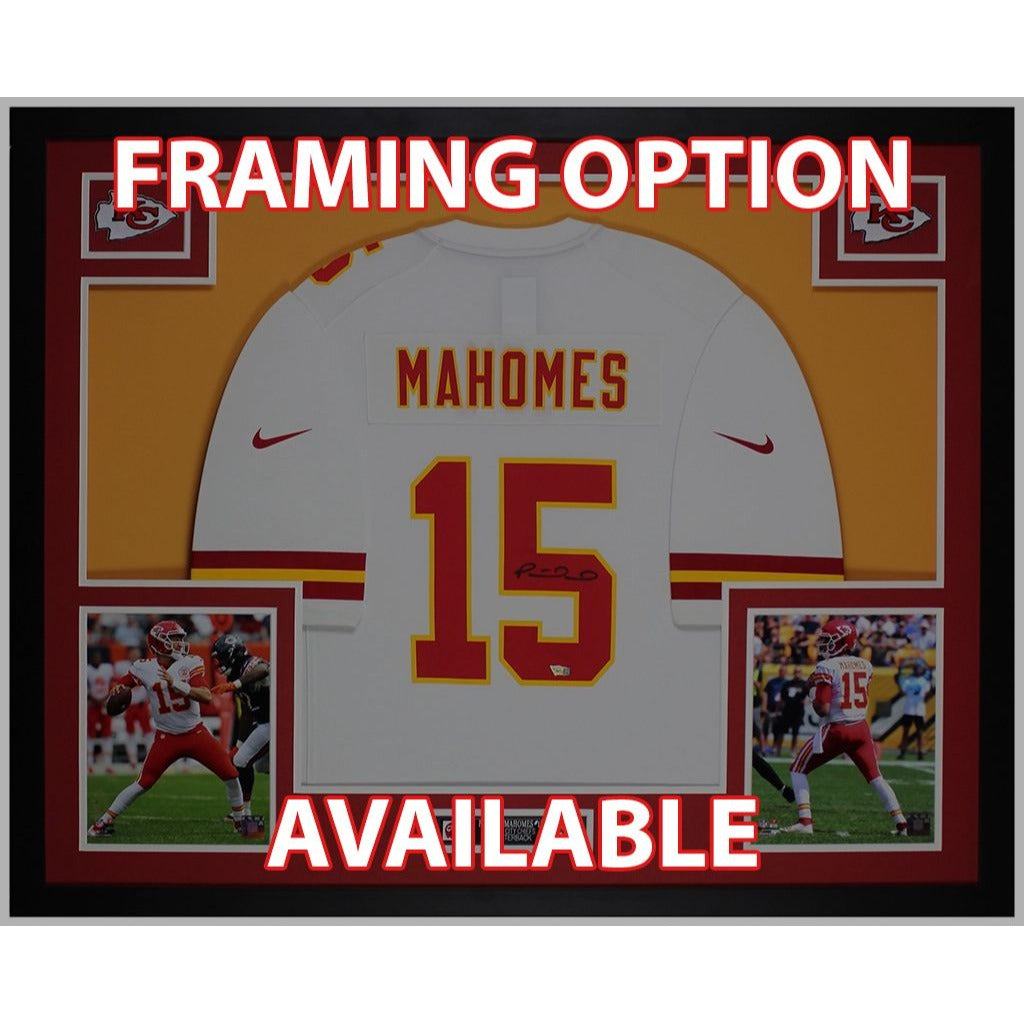 Patrick Mahomes Kansas City Chiefs game model jersey signed with proof