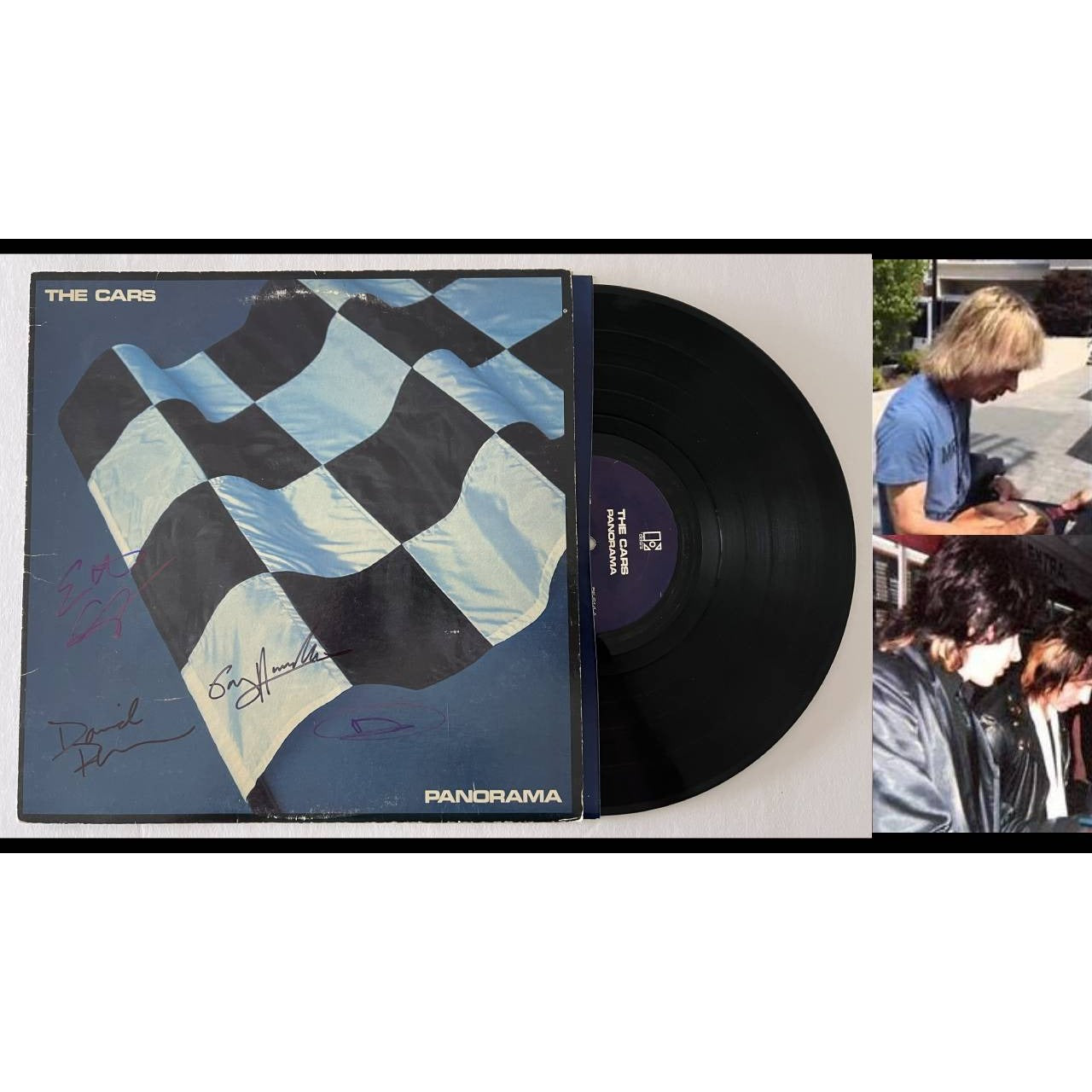 The Cars David Robinson Greg Hawkes Benjamin Orr Panorama Lp signed  with proof