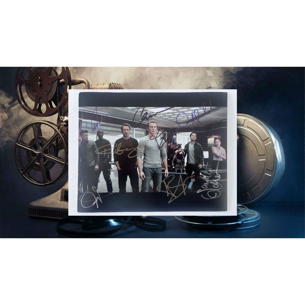 The Avengers Chris Evans Robert Downey Jr Paul Rudd Don Cheadle Bradley Cooper Jeremy Renner 8x10 photo signed with proof