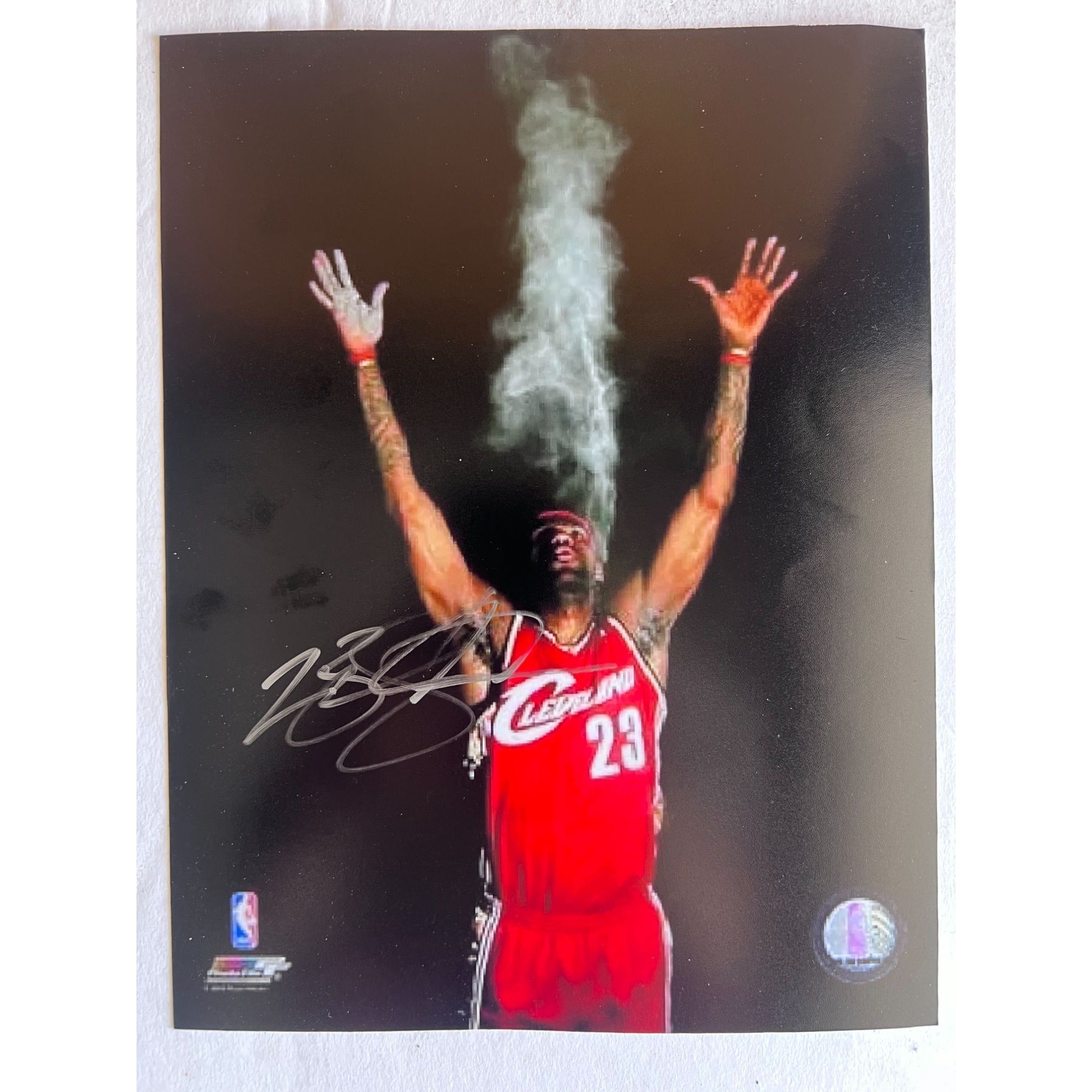 LeBron James Cleveland Cavaliers 8 x 10 photo signed with proof