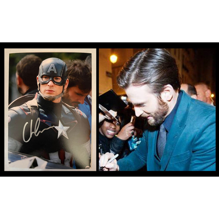 Chris Evans Captain America The Avengers Winter Soldier 5x7 photo signed with proof