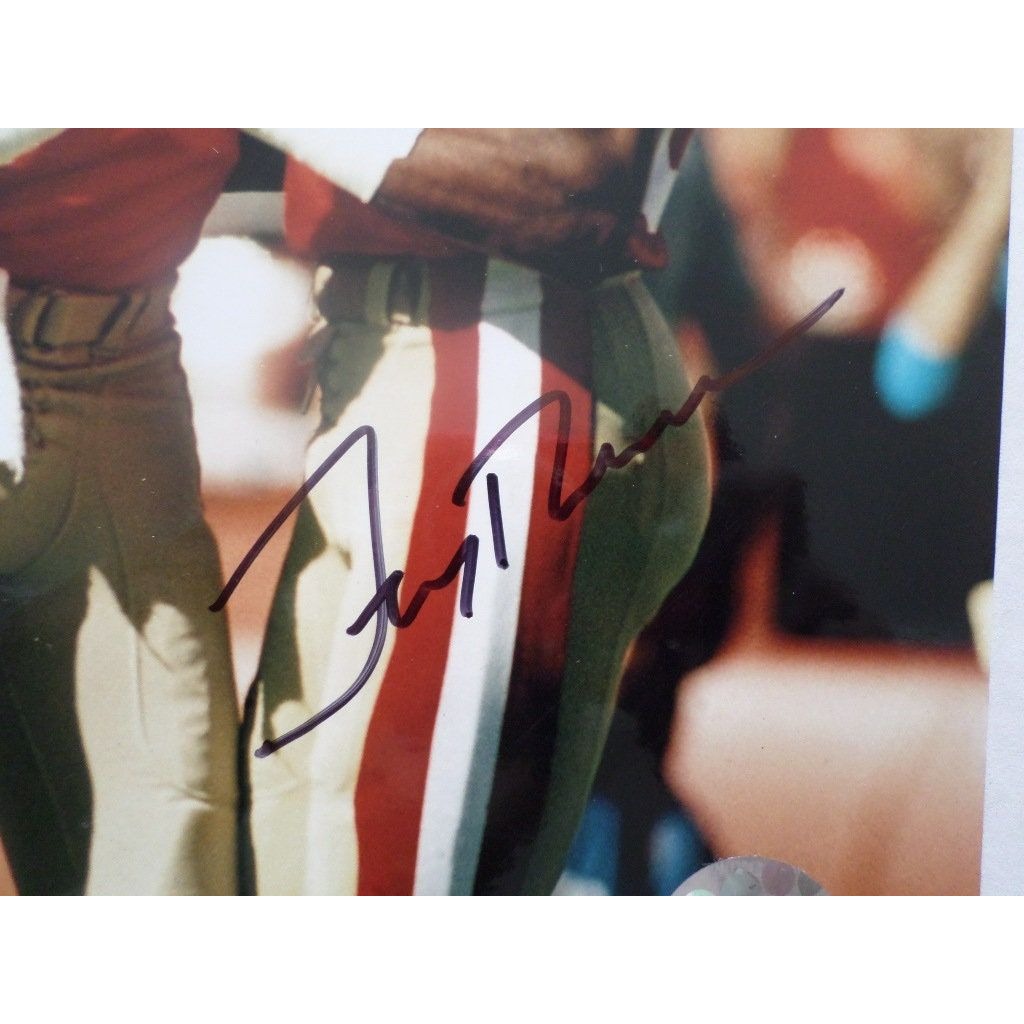 San Francisco 49ers Joe Montana and Jerry Rice 8 by 10 signed photo