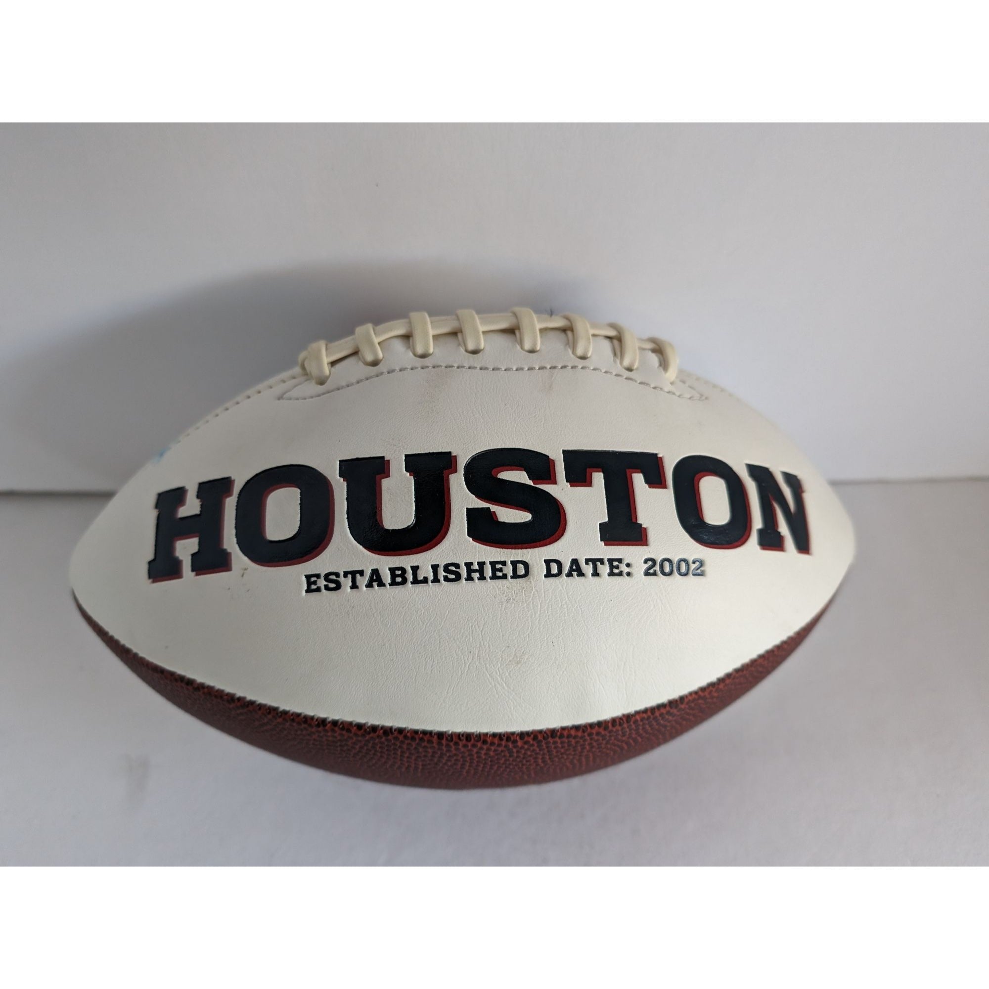 Houston Texans JJ Watt DeShaun Watson Andre Johnson full size football signed