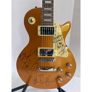 Jimmy Page John Paul Jones Robert Plant Led Zeppelin Les Paul full size electric guitar signed with proof