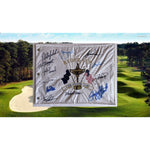 Load image into Gallery viewer, 1999 Ryder Cup Flag Payne Stewart, Tiger Woods, Phil Mickelson signed with proof
