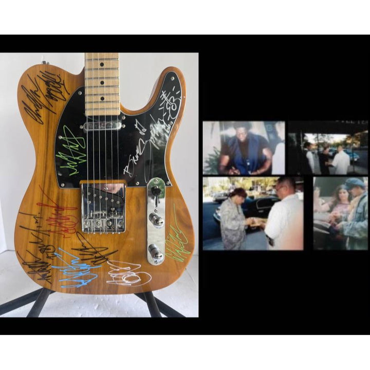 Bruce Springsteen Clarence Clemons Stevie Van Zandt honey Telecaster electric guitar signed with proof just like Bruce plays