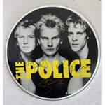 Load image into Gallery viewer, Sting Gordon Sumner Stuart Copeland Andy Summers The Police one-of-a-kind drumhead signed with proof
