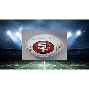 San Francisco 49ers Christian McCaffrey and Deebo Samuel full size football signed with proof
