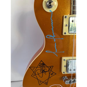 Tool  Maynard James Keenan Danny Carey Justin Chancellor Adam Jones Les Paul Gold top full size electric guitar signed with proof