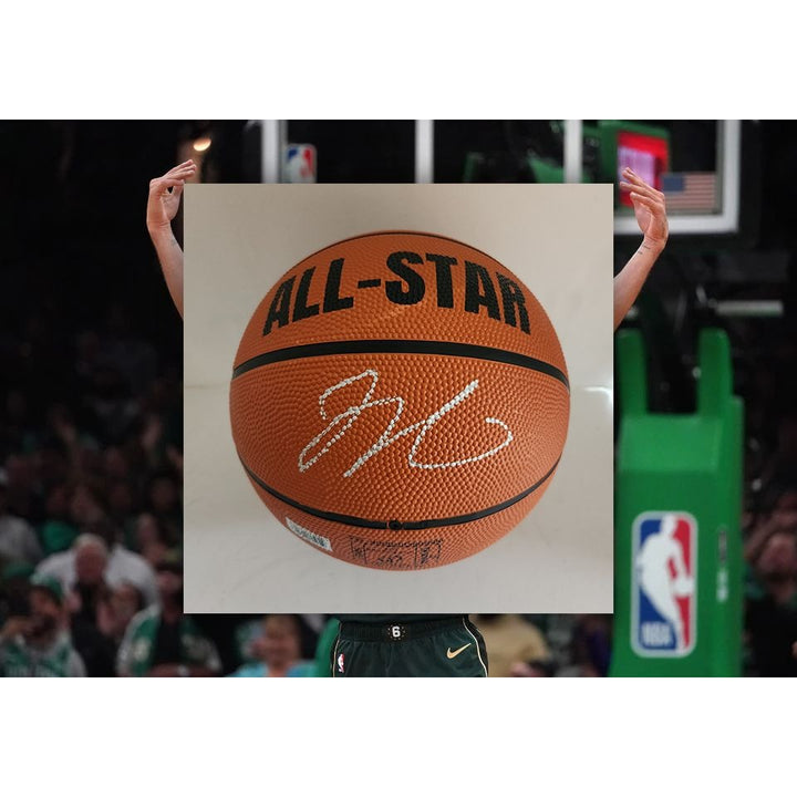 Jason Tatum Boston Celtics full size NBA basketball signed with proof & free acrylic display case