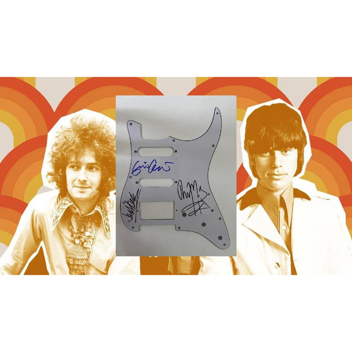 Eric Clapton Jimmy Page Jeff Beck Fender Stratocaster electric guitar pick card signed with proof