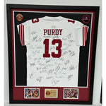 Load image into Gallery viewer, Brock Purdy San Francisco 49ers 2023-24 size xl jersey signed &amp; framed with proof 40 plus signs 42x32
