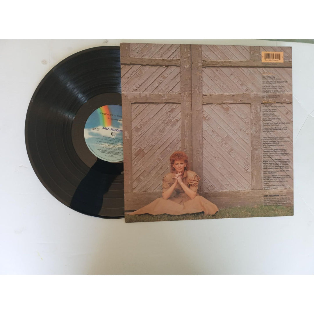 Reba McEntire "Whoever's in New England" LP signed with proof