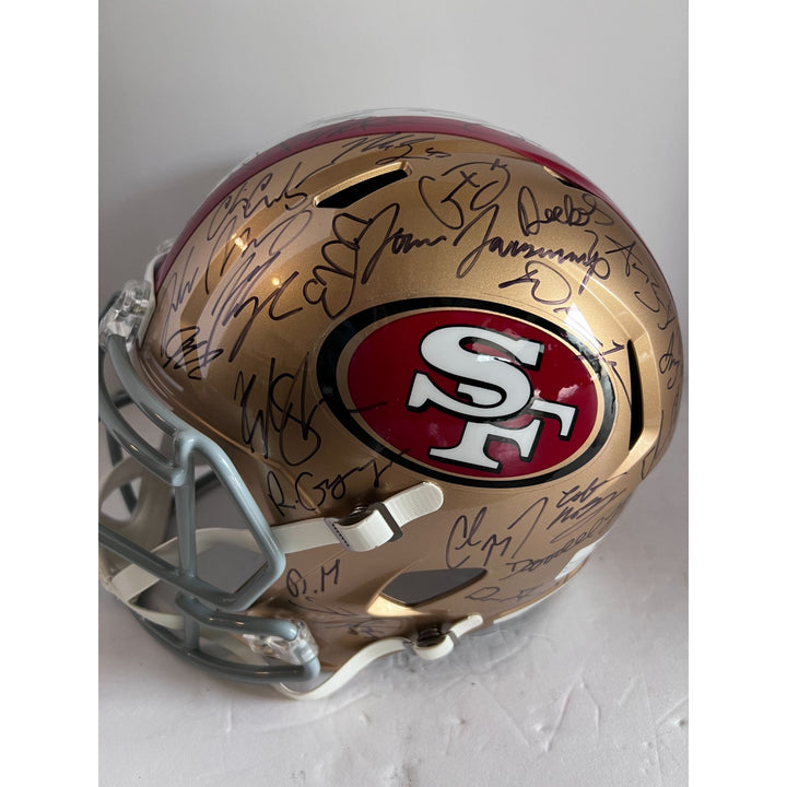 Brock Purdy George Kittle Deebo Samuel Christian McCaffrey Nick Bossa Fred Warner 2023-24 San Francisco 49ers Riddell Speed full size team