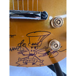 Load image into Gallery viewer, Saul Hudson Slash GNR Angus Young ACDC Keith Richards Rolling Stones signed with Sketch Les Paul electric guitar with proof signed
