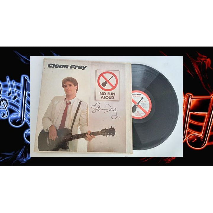 Glenn Frey "No Fun Allowed" LP signed with proof