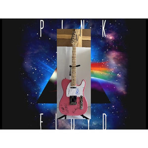 Pink Floyd Roger Waters David Gilmour Nick Mason Richard Wright  Electric full size quitar signed whit proff