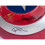 Load image into Gallery viewer, Avengers-Captain America metal shield Chris Evans, Scarlett Johansson, Robert Downey Jr. 20 plus signatures signed with proof
