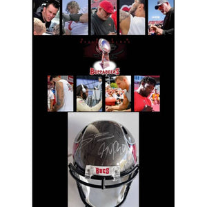 Tom Brady Tampa Bay Buccaneers 2020 Super Bowl champions Riddell replica full size helmet team signed with proof with free case