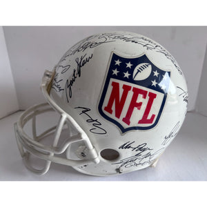 NFL MVPS Bart Starr Emmitt Smith Joe Montana John Elway Jim Brown 37 in all Riddell Pro vintage helmet signed with proof