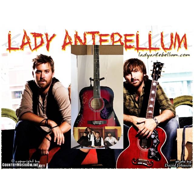 Lady Antebellum One of A kind 39' inch full size acoustic guitar signed