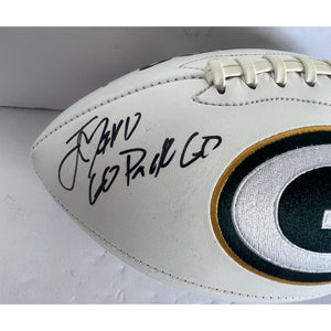 Green Bay Packers Jordan Love AJ Dillon full size football signed with proof