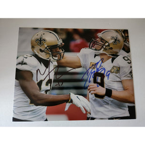 New Orleans Saints Drew Brees and Michael Thomas 8x10 photo signed
