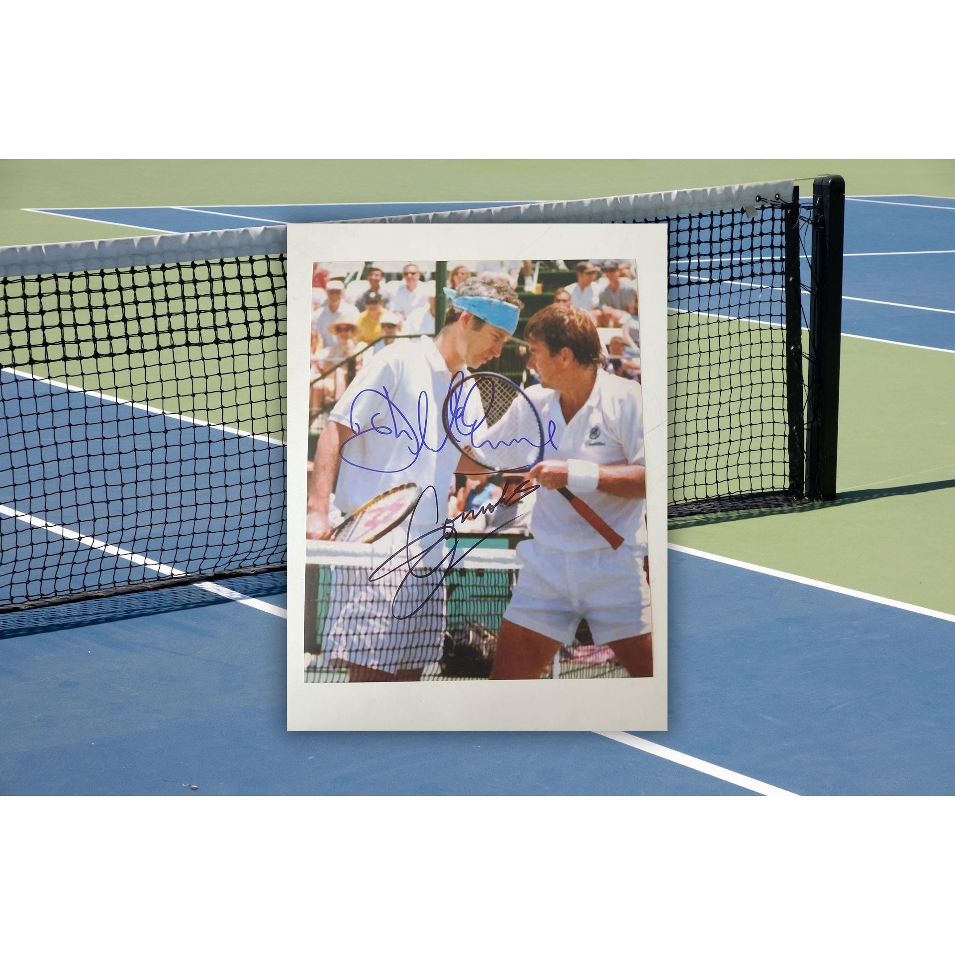 Jimmy Connors and John Mcenroe tennis Legends 8x10 photo signed with proof