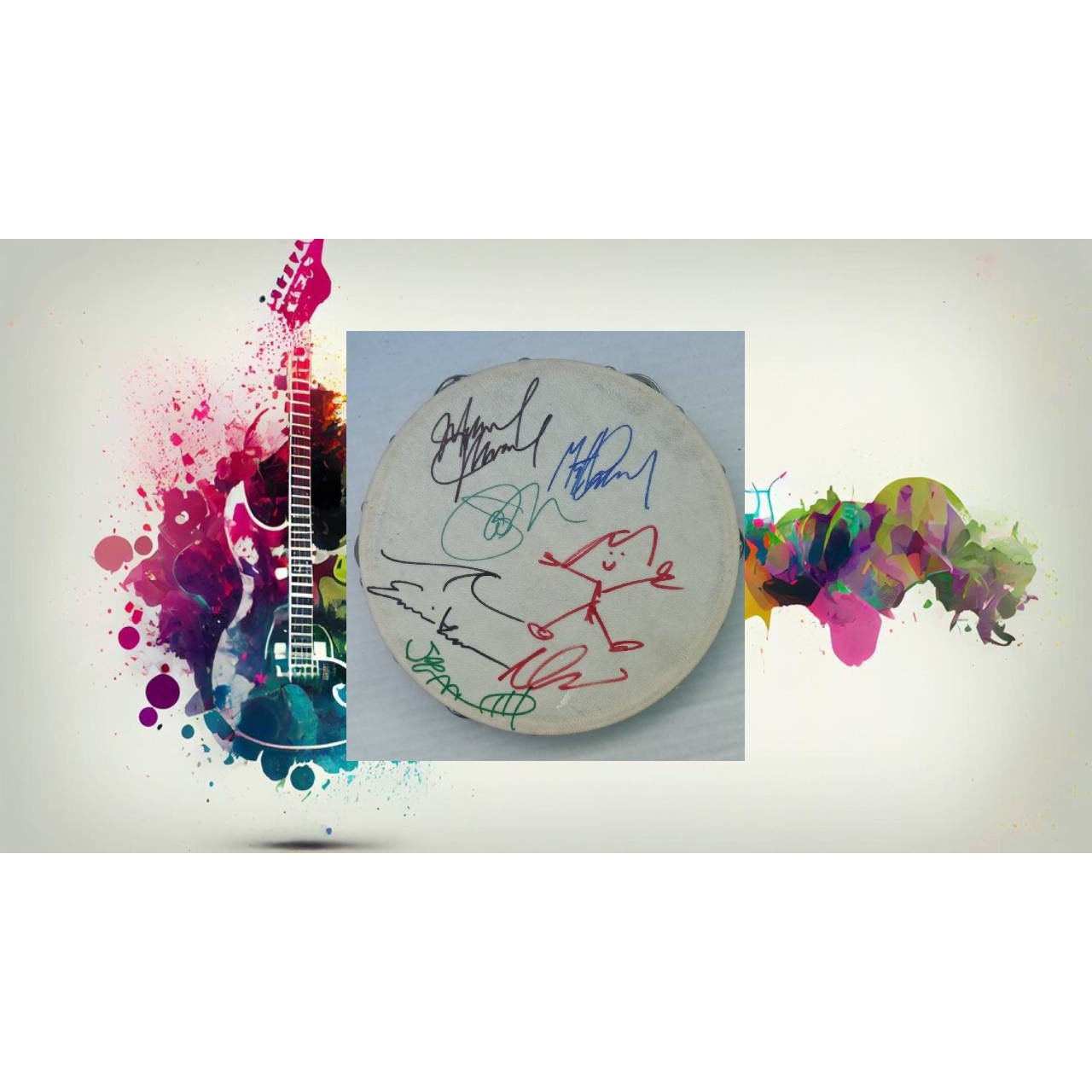 Eddie Vedder Pearl Jam 10 inch tambourine tambourine signed with proof