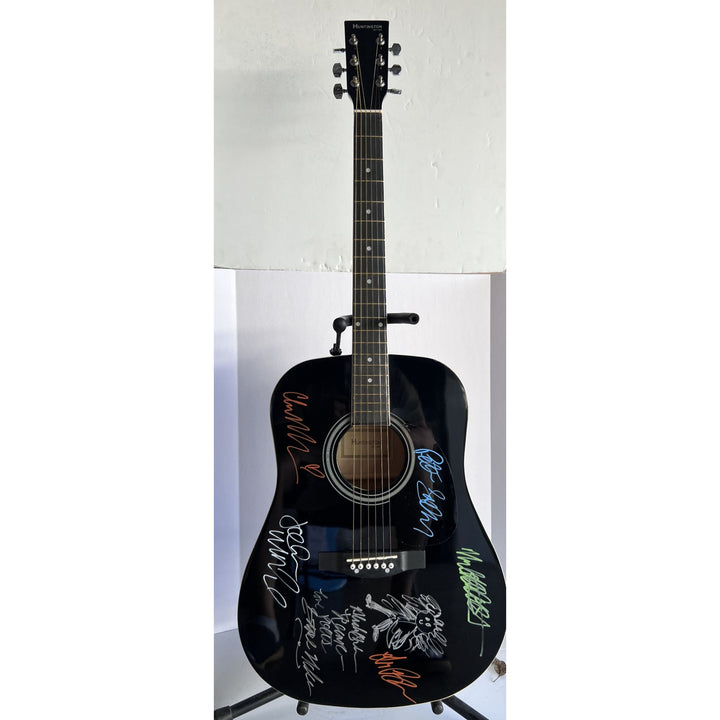 Stevie Nicks Peter Green Mick Fleetwood John and Christy McVie Lindsay Buckingham Fleetwood Mac full size acoustic guitar signed with proof