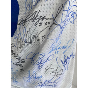 Dallas Cowboys Emmitt Smith Troy Aikman Michael Irvin Jerry Jones Barry Switzer Super Bowl championship team signed jersey signed with proof