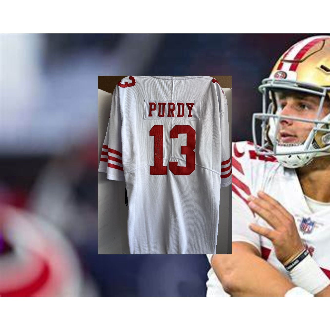 Brock Purdy San Francisco 49ers game model size 2x Nike jersey signed with proof