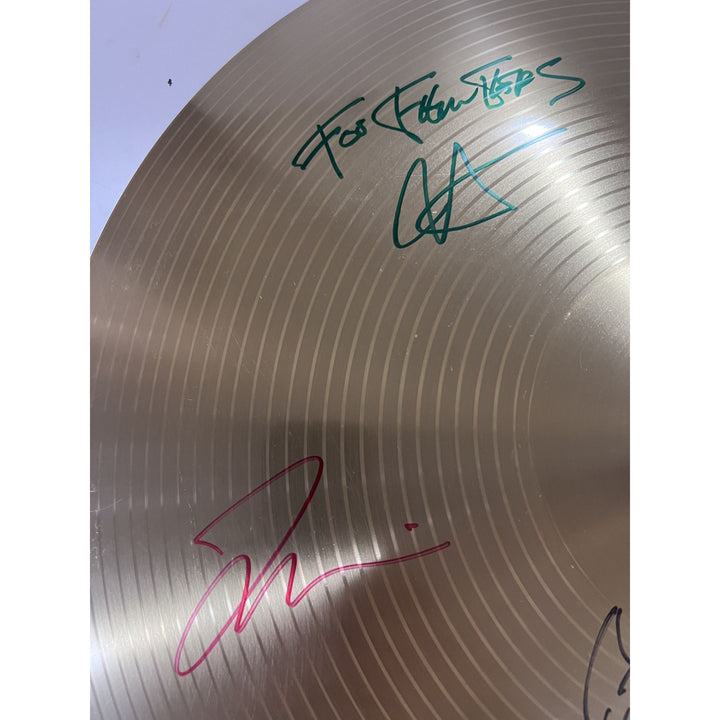 David grohl Taylor Hawkins the Foo Fighters Cymbal signed with proof