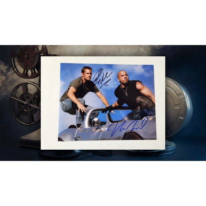 Vin Diesel Paul Walker Fast and Furious 8x10 photo signed with proof