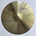 Load image into Gallery viewer, Vivian Campbell Rick Allen Joe Elliott Def Leppard band signed 18&quot; cymbal with proof
