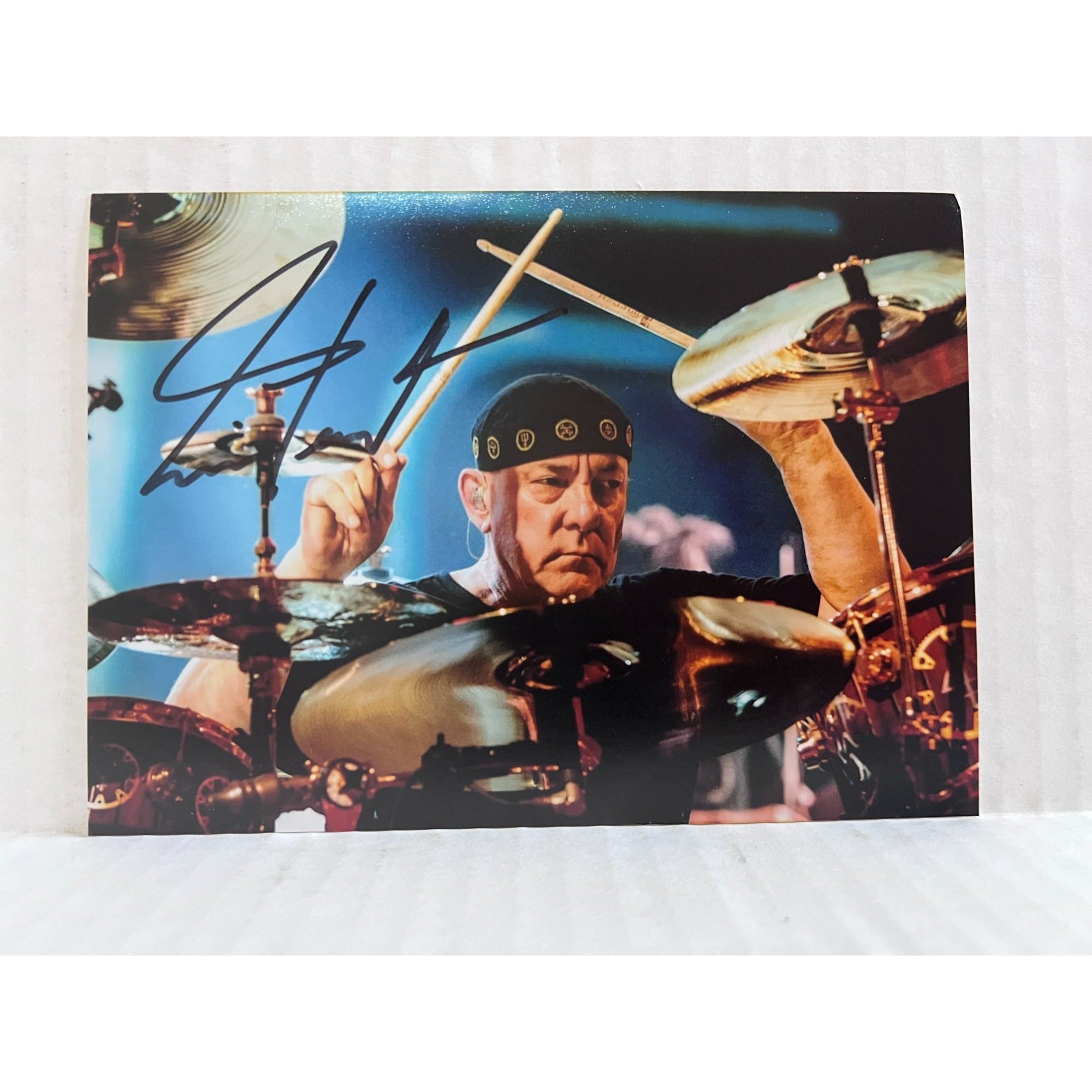 Neil Peart Rush legendary drummer 5x7 photo signed with proof