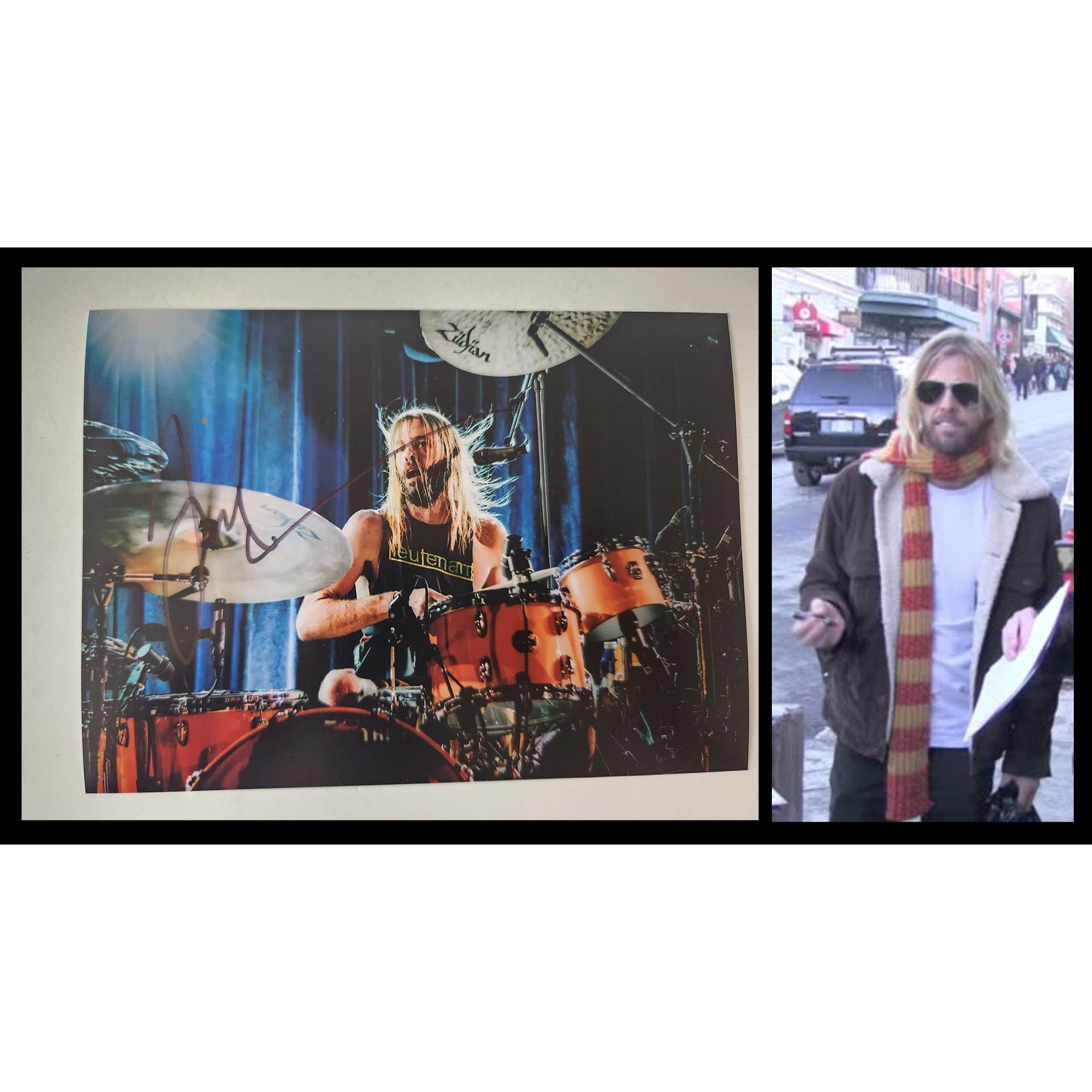 Taylor Hawkins Foo Fighters legendary drummer 5x7 photo signed with proof