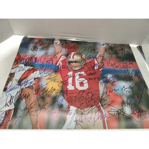 Joe Montana Jerry Rice Roger Craig Super Bowl champions 16x20 photo signed with proof