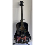 Load image into Gallery viewer, George Strait &amp; Bob DiPiero signed full size acoustic guitar with lyrics &quot;Out of the Blue Clear Sky&quot;
