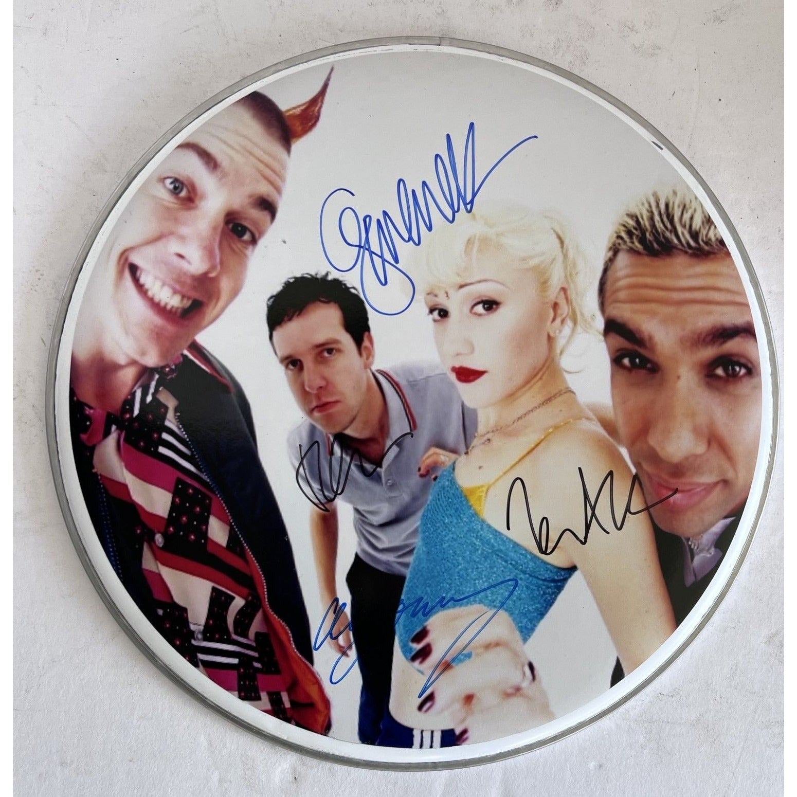 Gwen Stefani No Doubt one-of-a-kind drumhead signed with proof