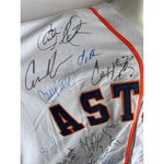 Load image into Gallery viewer, Houston Astros 2017 World Series Champions Jose Altuve Justin Verlander Lance Bregman George Springer Majestic sixe xl game model jersey
