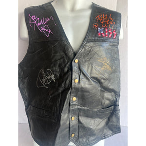 Kiss, Gene Simmons, Paul Stanley, Peter Chris, Ace Frehley size 2XL vest signed with proof