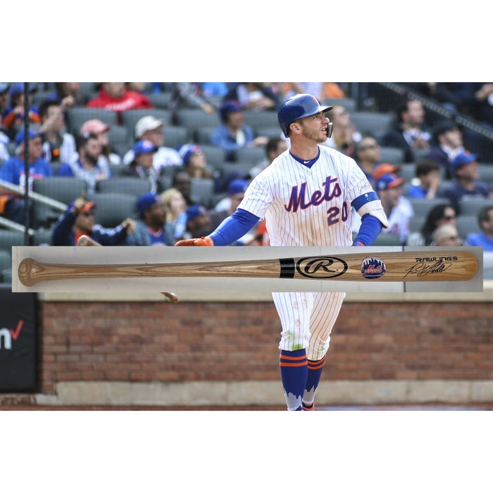 New York Mets Pete Alonso baseball bat signed with proof.