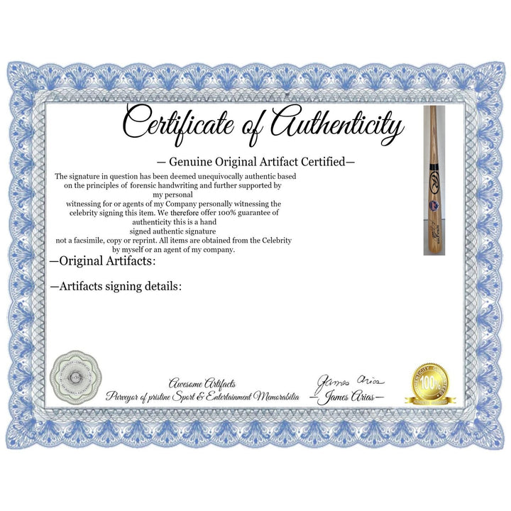 New York Mets Pete Alonso baseball bat signed with proof.