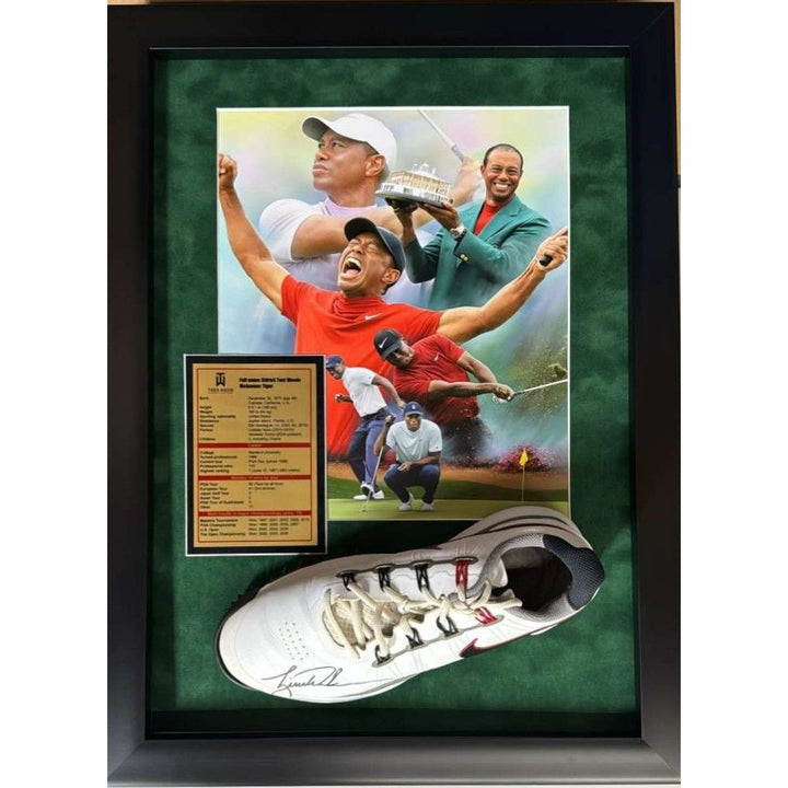 INVOICE AWESOME ARTIFACTS TIGER WOODS FRAMED SHOE