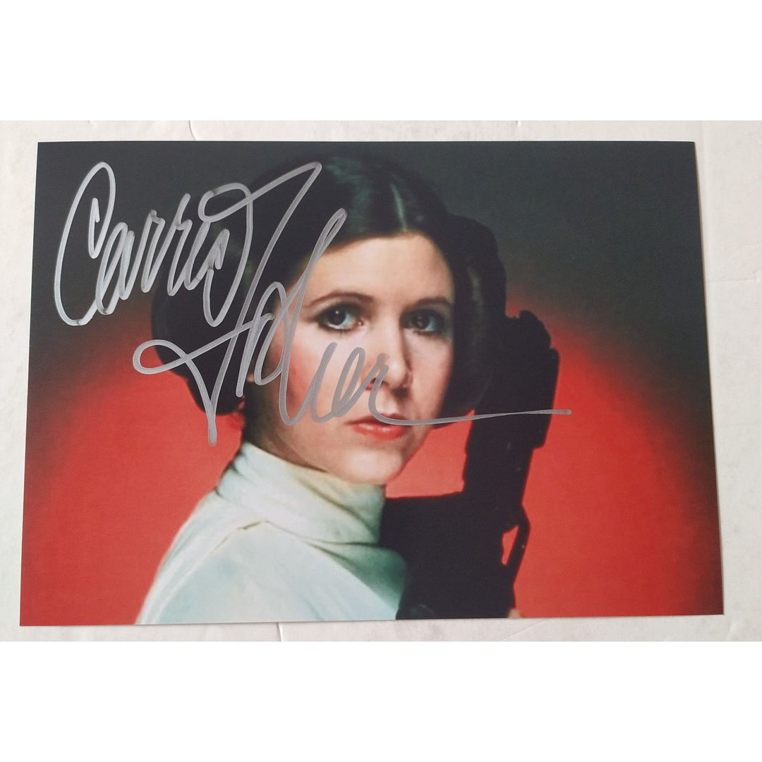 Carrie Fisher, "Princess Leia", Star Wars, 5x7 photo, signed with proof